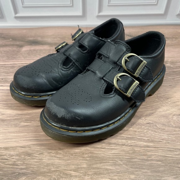 Dr. Martens Other - Dr. Martens 8065 J Mary Jane Kids Black Leather Double Strap Shoes Size 13 US